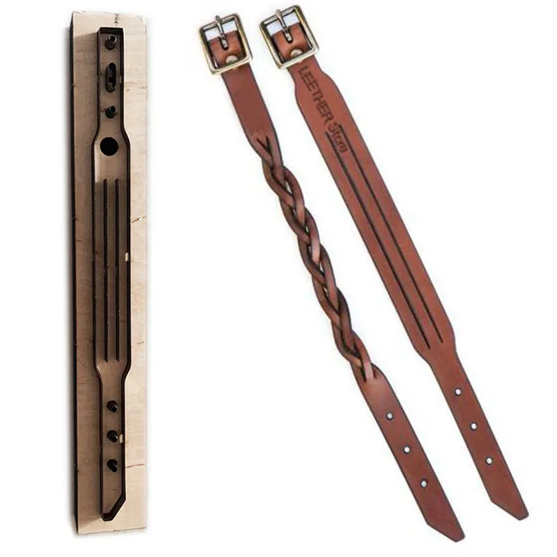 NewJapan Steel Blade mould DIY leather Bracelet punch tool knife mould wooden die Leathercraft Tool set 12.5x255mm