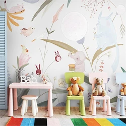 Cartoon Forest Animal Wallpaper Mural Wall Photo Mural Little bear Child Room Sofa Background 3D Stickers Wall paper living room