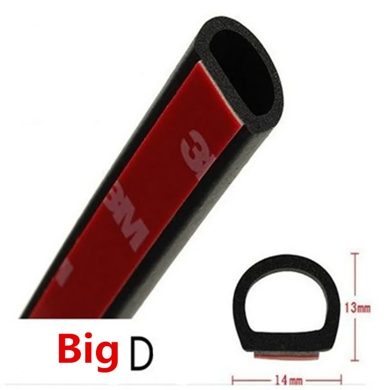 6M Car Door Seal Strip Rubber Big D Type Z Type P Type Waterproof Trim Sound Insulation Anti-Dust 6 Meters Car-Styling seal