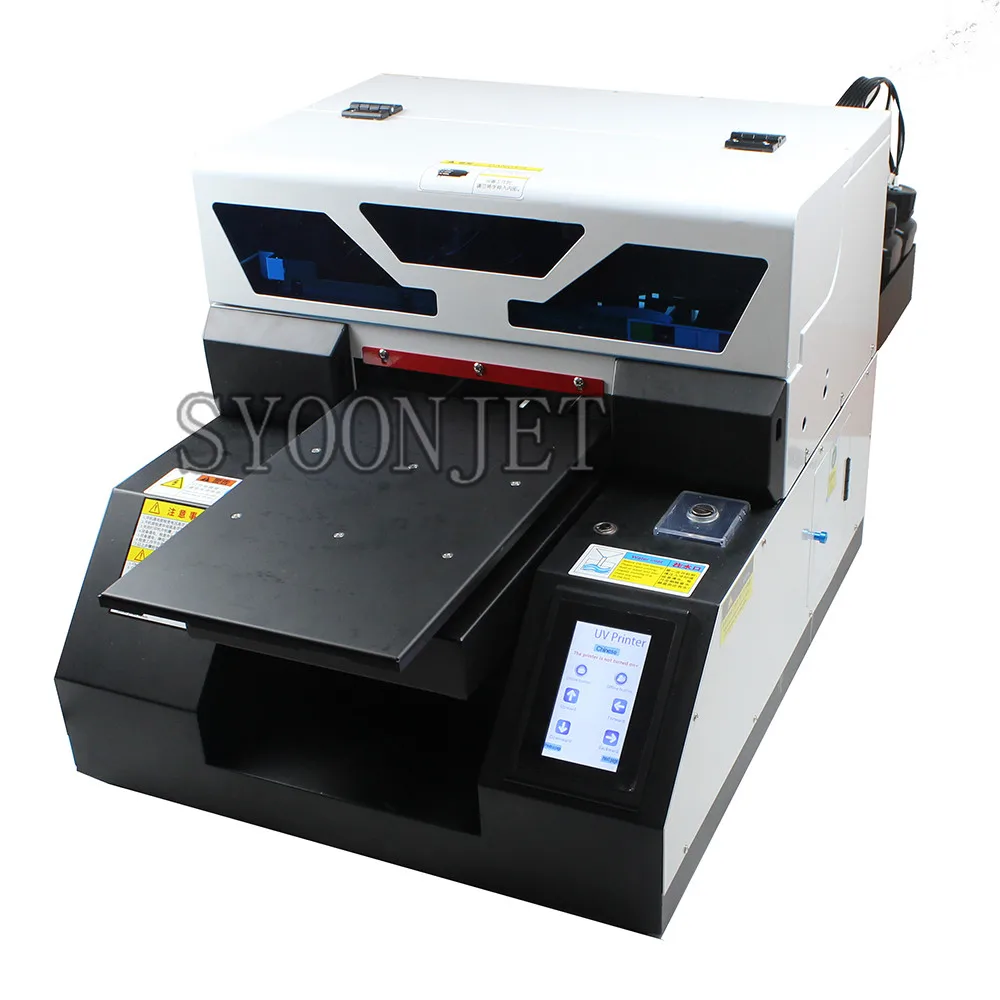 New Automatic A4 UV Printer with Touch screen &White ink circulation system for bottle pen phone case t shirt  Acrylic Wood