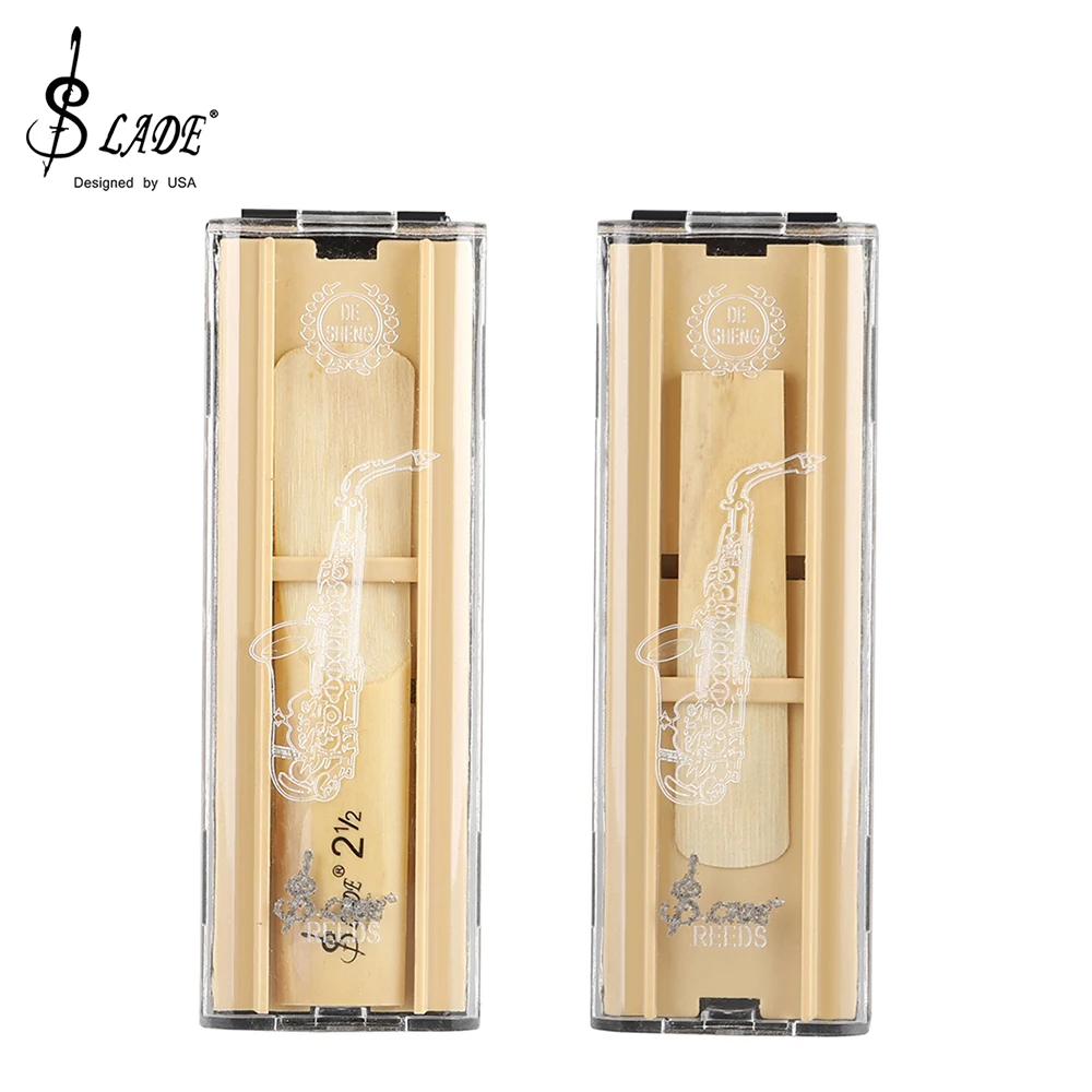 

SLADE Reeds Case Sax Saxophone Clarinet Oboe Reeds ABS Transparent Case Storage Box Waterproof Wear Resistant General 2 Grids