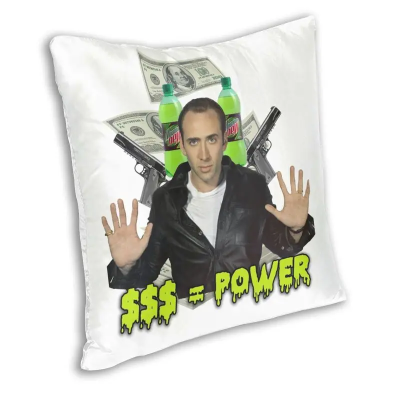 Nicolas Cage Immortality American Filmmaker Cushion Cover For Sofa Home Decorative Money Is Power Square Pillow Case 45x45cm