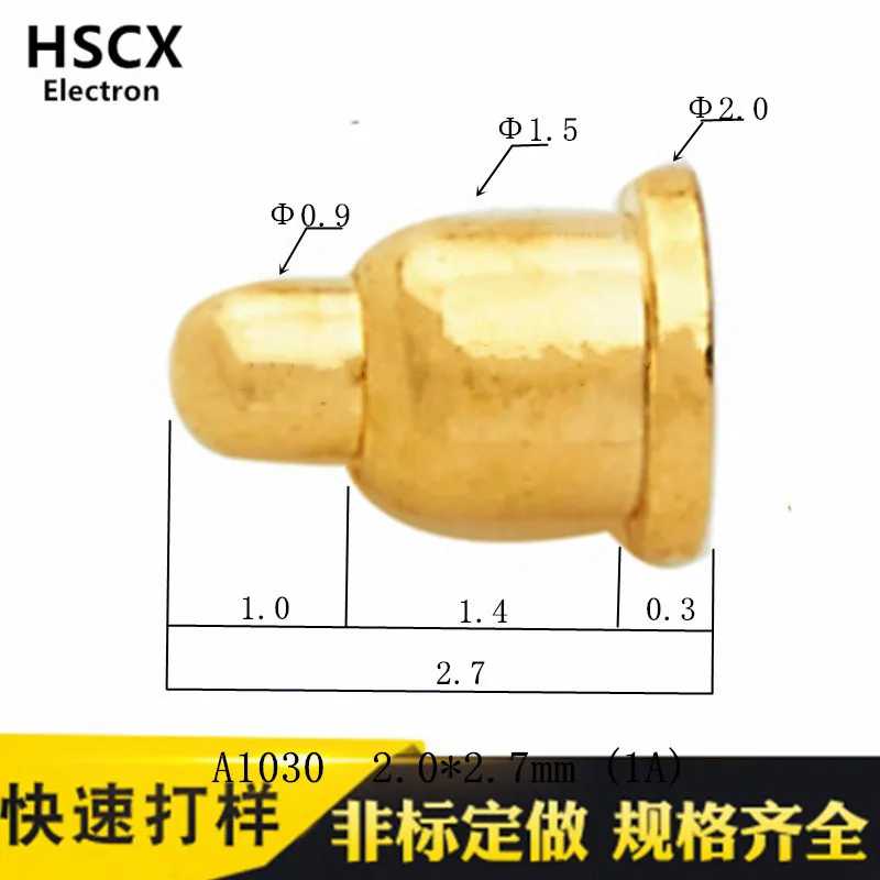 

PCB Plug-in Pogo Pin Test Thimble Pogo Pin Connector Gold-plated Pin Conductive Pin Telescopic Spring Probe A1030