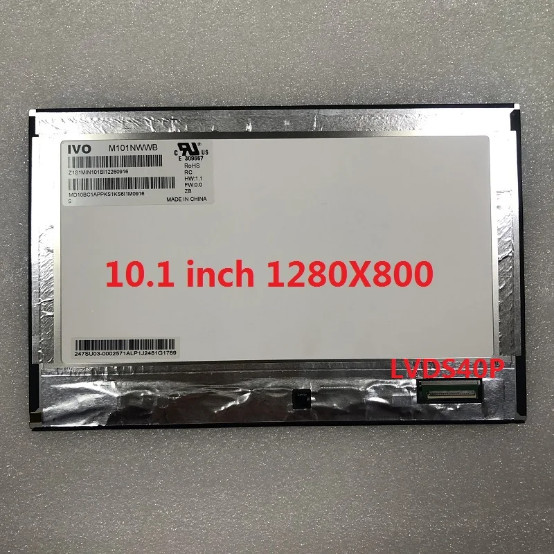 M101NWWB test digitizer 10.1-inch 1280x800 LVDS 40-pin LCD panel brand new original