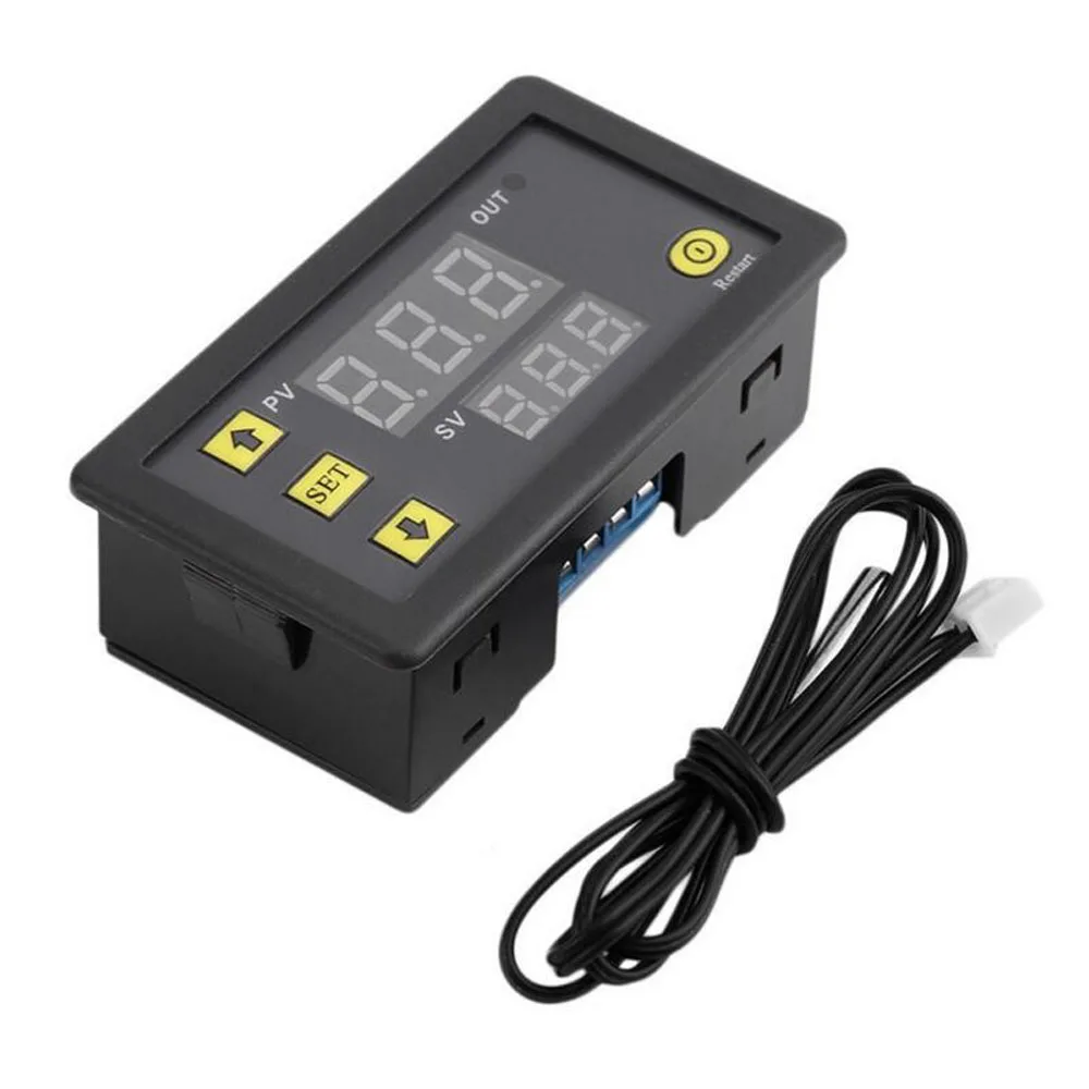 W3230 12V 24V AC110-220V Probe line 20A Digital Temperature Control LED Display Thermostat With Heat/Cooling Control Instrument