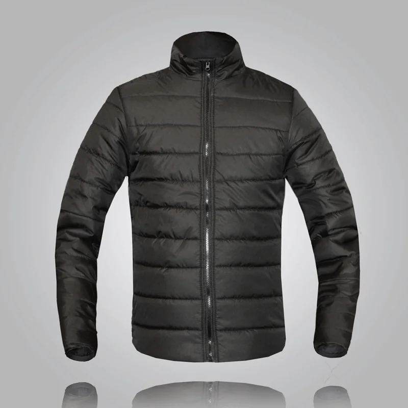 Blouson d'hiver en coton à manches longues pour homme, veste de haute qualité, couleur unie, col montant, coupe Slim, 2020