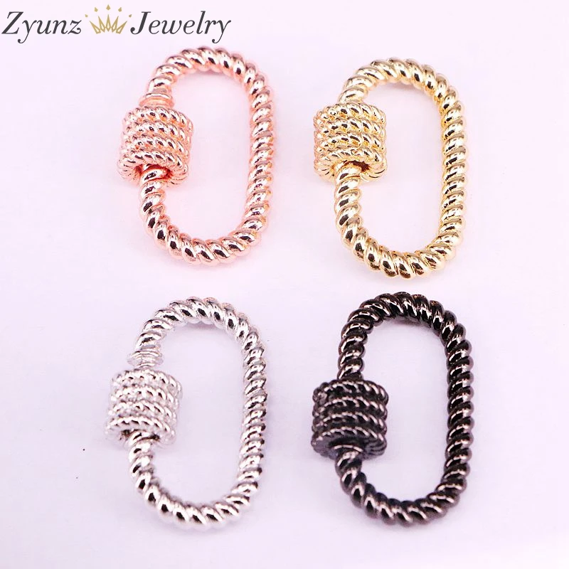 

6PCS, 19*29mm, screw clasp, fashion gold/rose gold/gunmetal/silver color carabiner charm,necklace/bracelet jewelry component