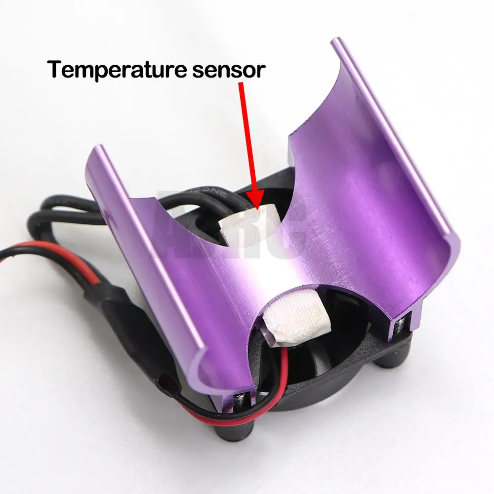 RC parts motor heat sink + thermal induction cooling fan for 1:10 HSP TRX-4 TRX-6 SCX10 RC car 540 550 36MM size motor radiator