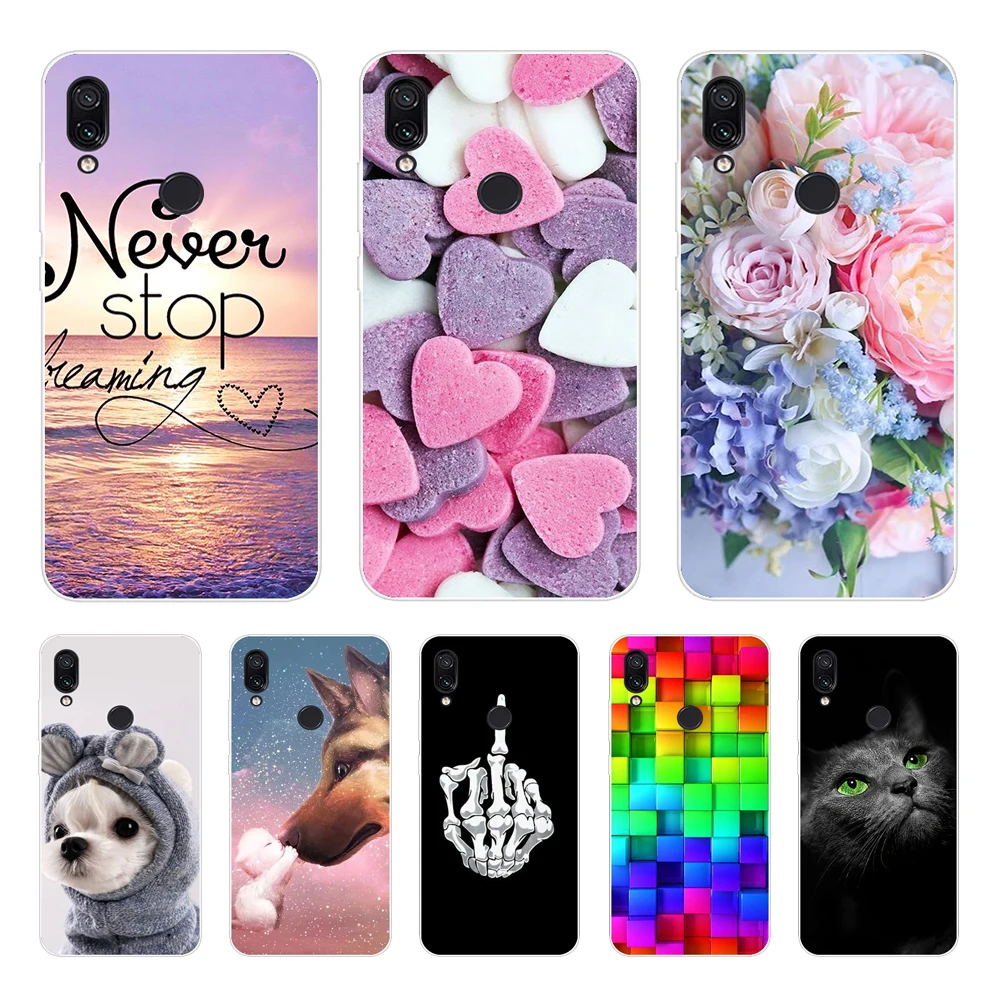 For xiaomi Redmi Note 7 Case Silicone Painting Soft TPU For xiaomi Redmi Note 7 Case 6.3 inch Fundas Coque Redmi NOTE 7 PRO Case