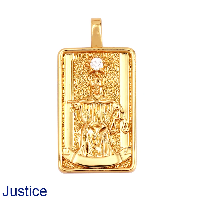 Tarot Karten Charm Anhänger, 2021 Neue 18K Reales Gold Überzogene DIY Schmuck Zubehör für Armbänder Halsketten Machen M06 – Detail 10
