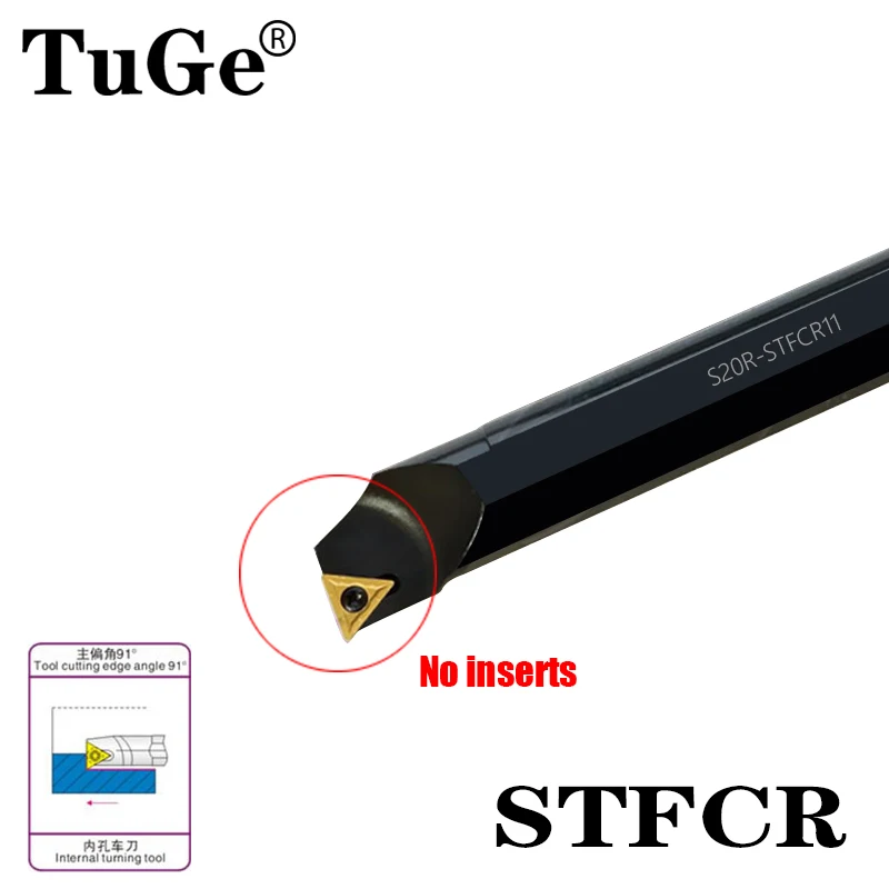 S10K-STFCR09 S16Q-STFCR11 S20R S25S-STFCR16 Inner Hole Turning Cutting Angle 91 Internal Lathe Turning Tool Holder Boring Bar