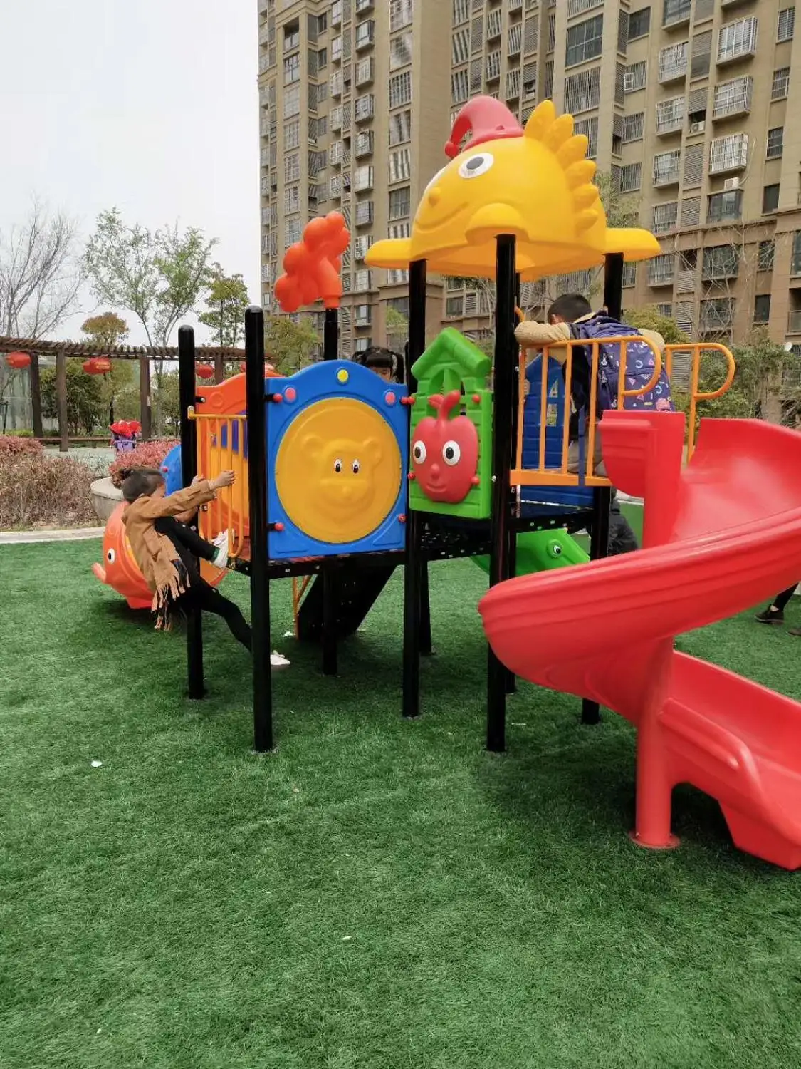 kids toy slide baby outdoor games swing kindergarten sets children's plastic child children playground indoor garden large B13