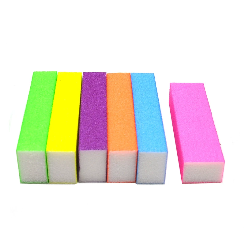 10/20 Pcs Sponge Nails Sanding Buffer Block Fingernail Grinding Polishing Nail Files Neon Colorful Manicure Pedicure Tools DIY