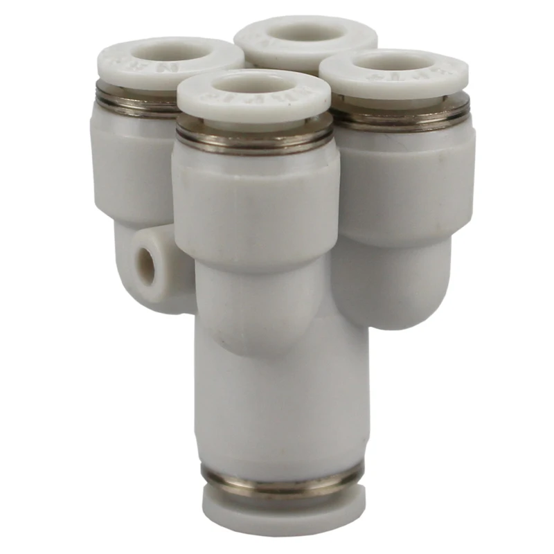 High quality 15pcs  Pneumatic fittings PRG8-4mm 5-way push in quick joint connector