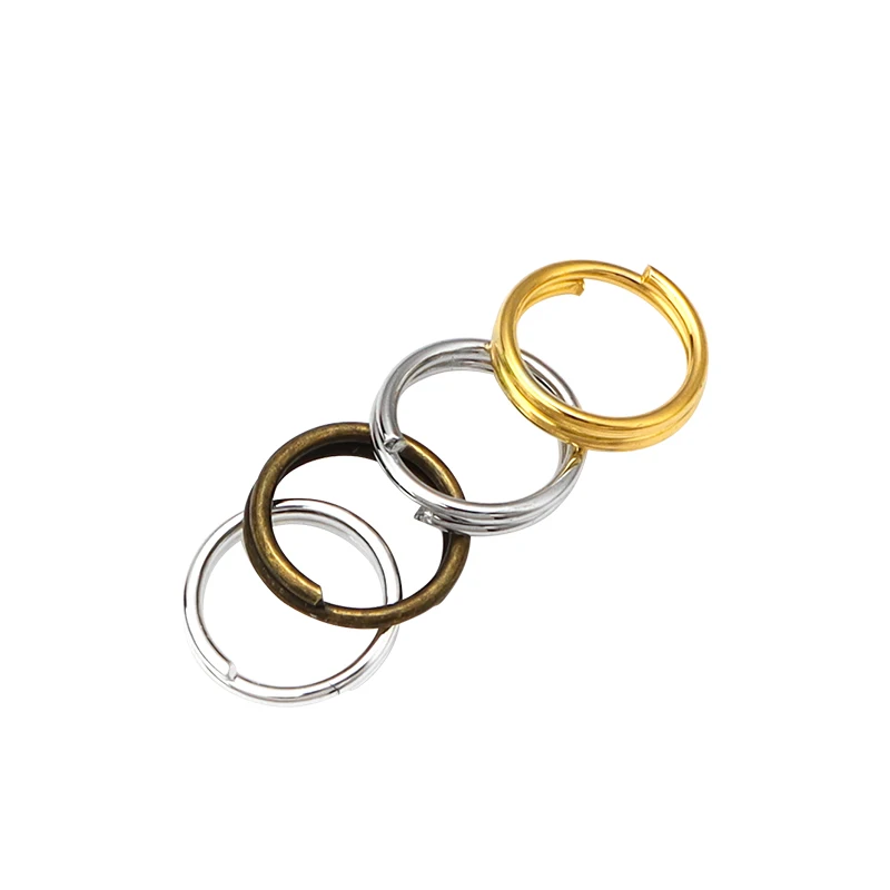 50-200pcs 4/5/6/8/10mm Stainless Steel Open Jump Rings Double Loops Split Rings Connection For DIY Bracelets Necklace Jewelry