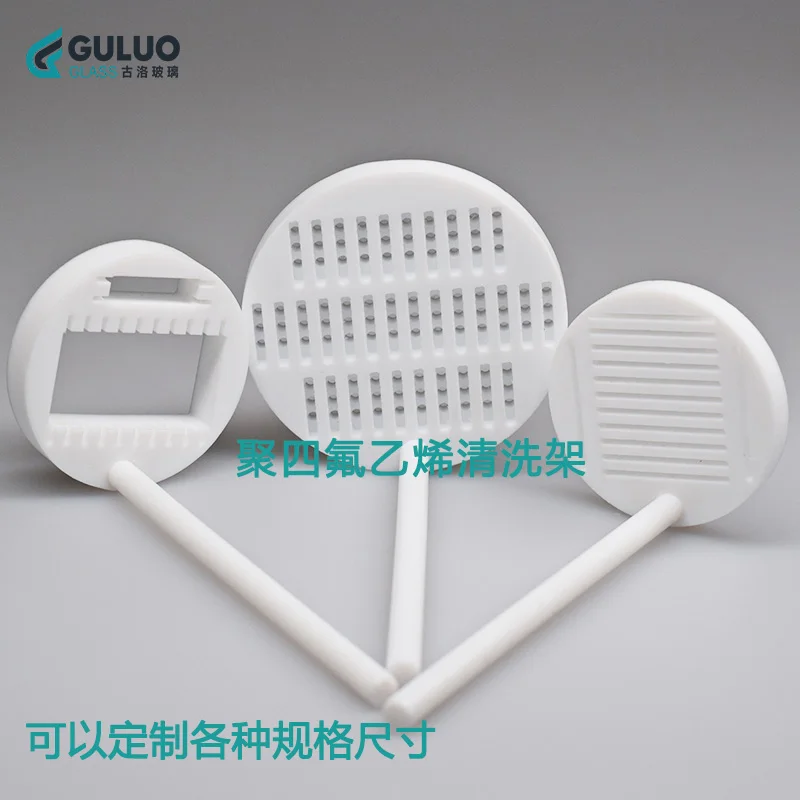 

Acid and Alkali Resistant PTFE Cleaning Rack/cleaning Flower Basket ITO/FTO Conductive Glass/silicon