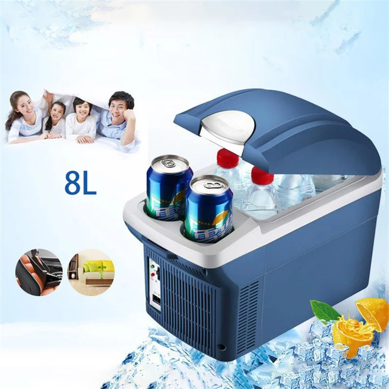 

Mini Car Refrigerator DC12V Portable 8L Cosmetics Miniature Fridge Home Office Dual Purpose Refrigerator for Outdoor Camping BX7