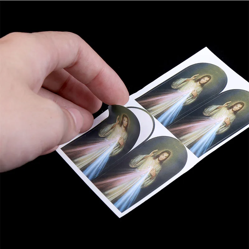 50pcs/Religious Michael Angel icon sticker design, Christian Mercy Jesus sticker printing decoration sticker 23x42mm