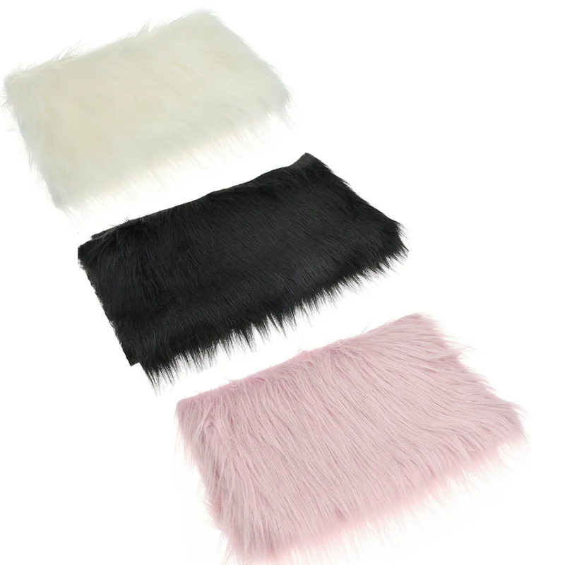 Chzimade 40x50cm Faux Fur Fabric Soft Plush Clothing Sewing Fabric For Toys Sofa Home Decoration Diy Handmade Crafts