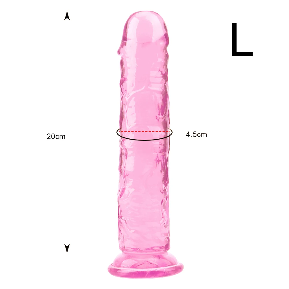 IKOKY Realistic Penis Dick G-spot Orgasm Erotic Soft Jelly Dildo Strong Suction Cup Anal Butt Plug Sex Toys for Woman