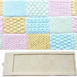 Knit Sweater Silicone Mold Fondant Mat Cake Border Moulds Sugarcraft Molds Cake Decorating Tool Chocolate Mould Bakeware K429