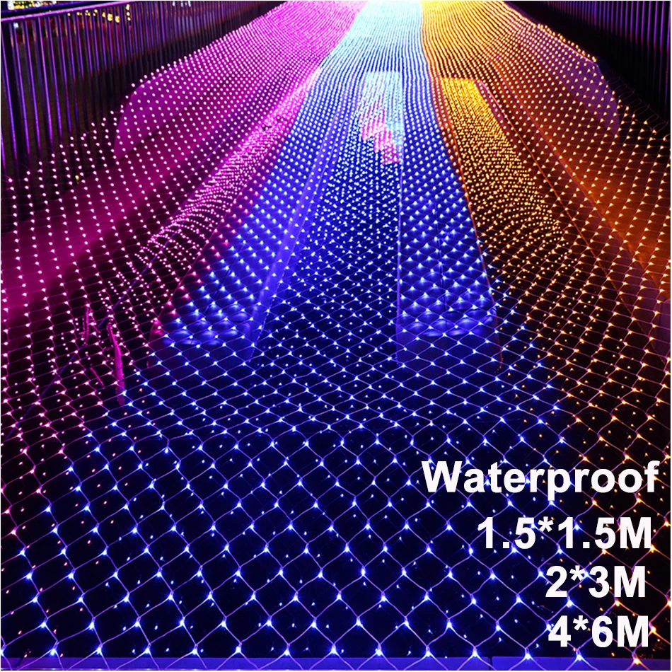 

LED Mesh Christmas Fairy Lights Decoration Outdoor LED Net Light Garden Decorative Waterproof 220V 110V Wedding Party Holiday