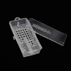 2 Pcs Beekeeping Tools Push-Pull Bee Cage Transparent Color Plastic King Cage Queen Rearing Prisoner King Cage Escape Box Tools