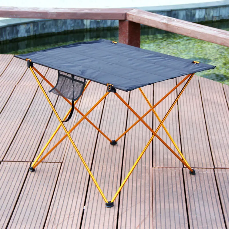 Mesa plegable para acampar al aire libre, mesa portátil para Picnic, ultraligera, antideslizante, de aleación de aluminio