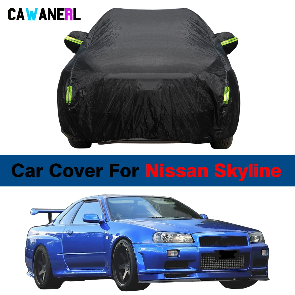 Full Car Cover For Nissan Skyline Waterproof Anti-UV Sun Shade Snow Rain Ice Resistant Outdoor Auto Cover Dustproof