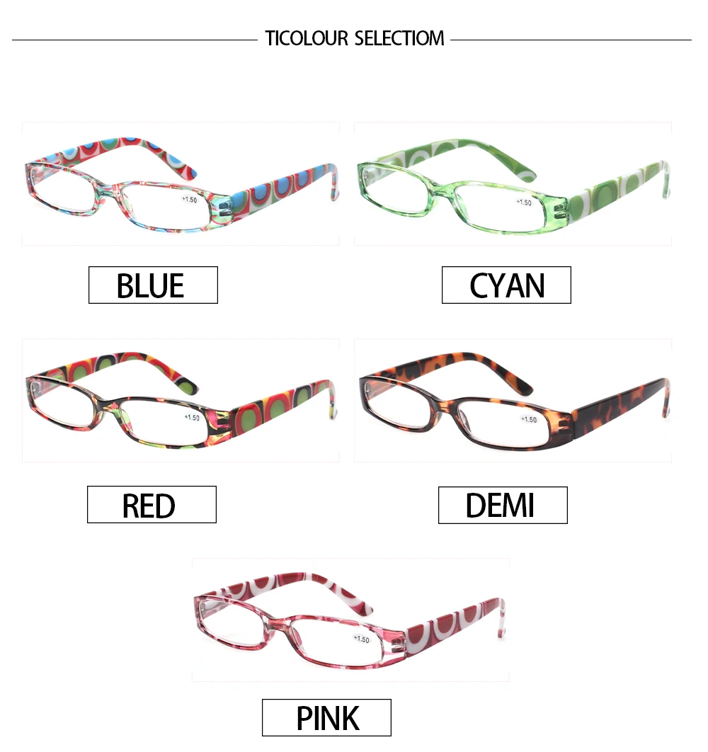 Henotin-gafas de lectura con bisagra de primavera para mujer, lentes decorativas con estampado de patrón, HD, graduadas, 0 ~ 600