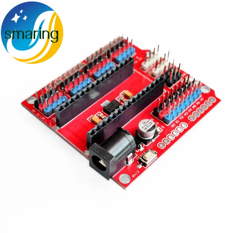 Multi-Function Funduino Nano Shield Expansion Board for Electric DIY SCM - Orange + Black (NANO SHIELD) For nan