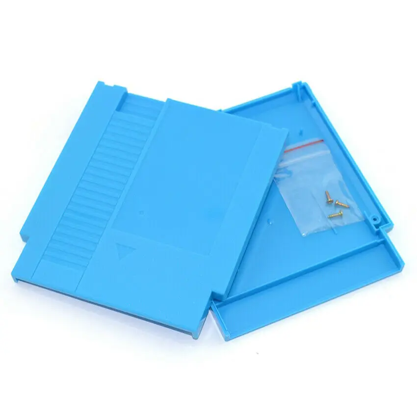 BLUE color 72 Pin Game Card Shell Game Cartridge Replacement Shell for NES Cover Plastic Case with 3 screw