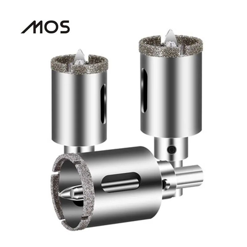 MOS Marble Hole Saw Drill Bit 16 - 100mm Cutting Mable Ceramic Glass Hole Saw Drilling Bit with Center Drill Bit