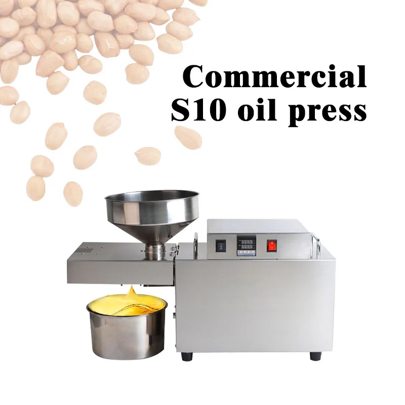 

S10 Automatic Oil Press Machine Heavy Intelligent Commercial Oil Presser Sunflower Seeds Peanut Oil Extractor 1500W (max)