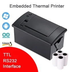 Qr701 ttl rs232組み込みposレシートプリンター,58mm atmサーマルチケット,マイクロパネル,usb arduino linuxエンジニアエンコーディング