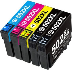 Cartuchos de tinta para impresora Epson 502XL, recambio de tinta Compatible con Epson 502 XL, Expression Home XP-5105, XP5105, XP5100, Workforce WF-2860, WF-2865DWF