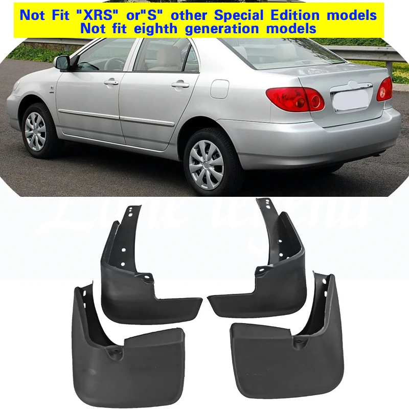 For Toyota Corolla 120 Altis 2002 2003 2004 2005 2006 2007 2008 Molded Mud Flaps Sedan Mudflaps Splash Guards Mud Flap Mudguards