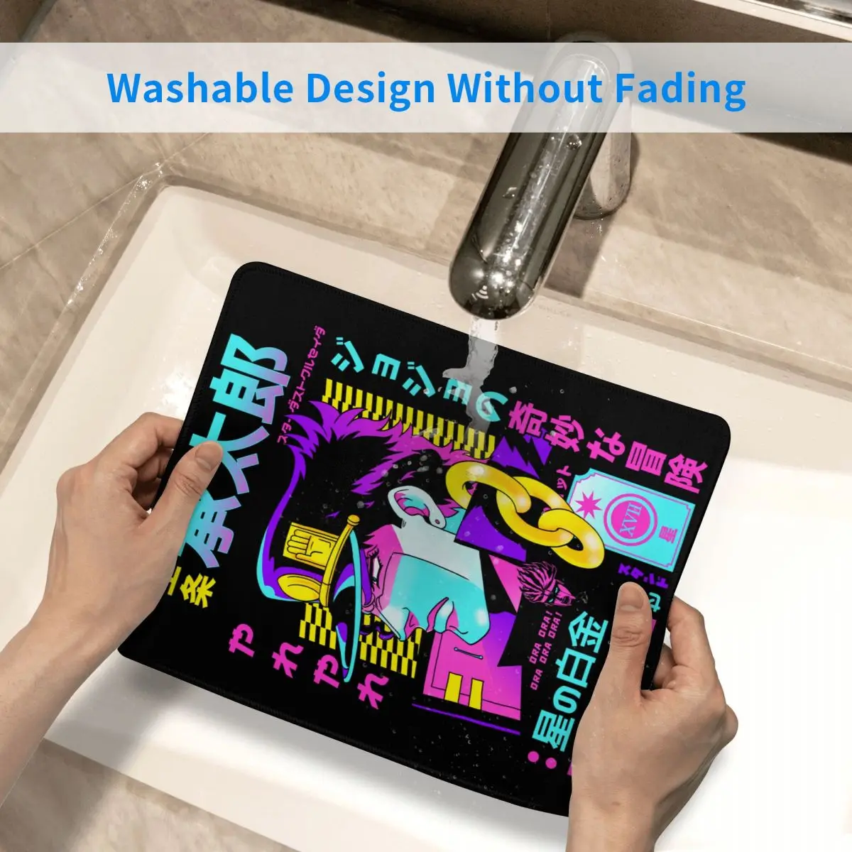 Jojo Bizarre Adventure Mouse Pad Gamer Mousepad Non-Slip Rubber Vaporwave Aesthetic Jotaro Kujo Manga Computer PC Desk Mat