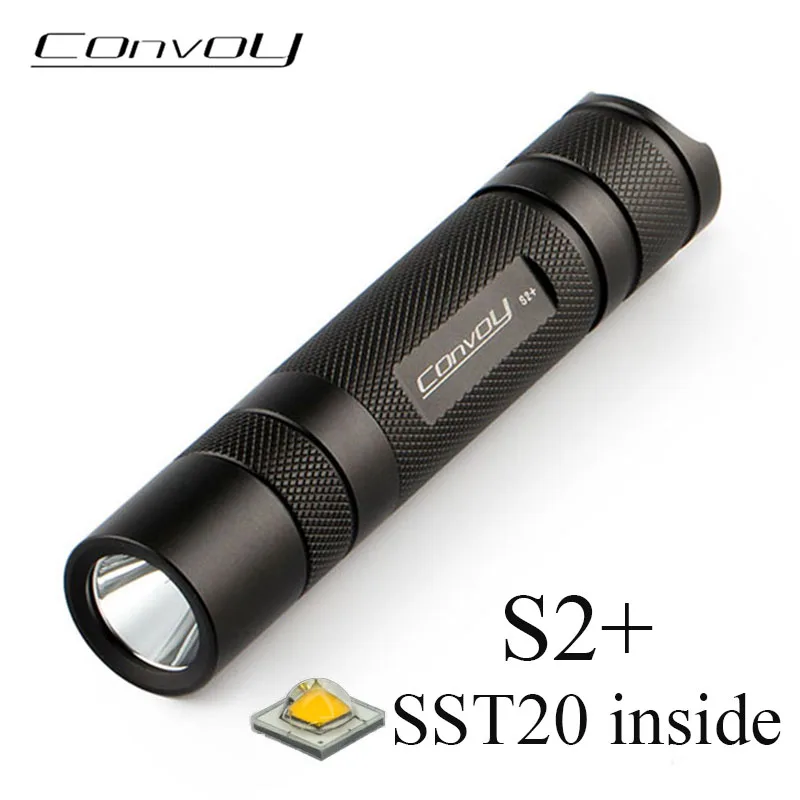 Convoy S2 Plus Flashlight with SST20 Linterna Led 18650 High Powerful Flash Light Camping Fishing Work Lamp Mini Lantern Latarka