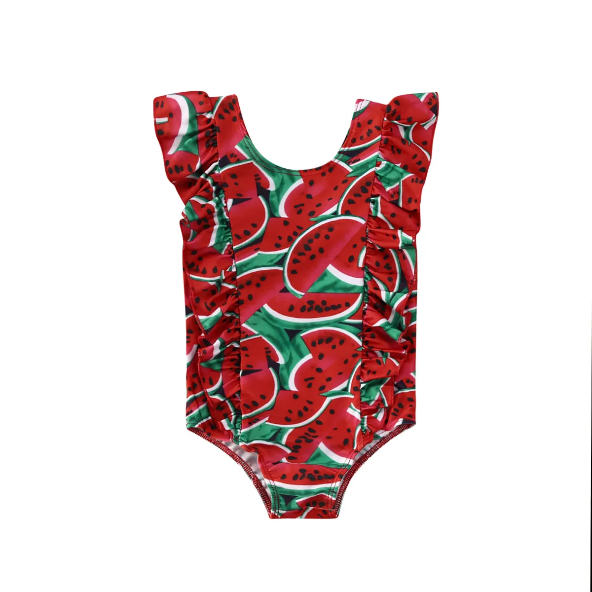 1-5 Years Children New Swimsuits Baby Girls Watermelon Print One Piece Swimming Girl Pineapple Suits Kids Summer Swimwear