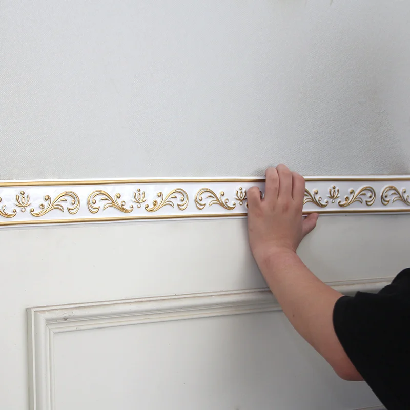European Style Ceiling Line Self-adhesive Skirting Pvc Soft Line TV Background Wall Modeling Decorative Frame Line