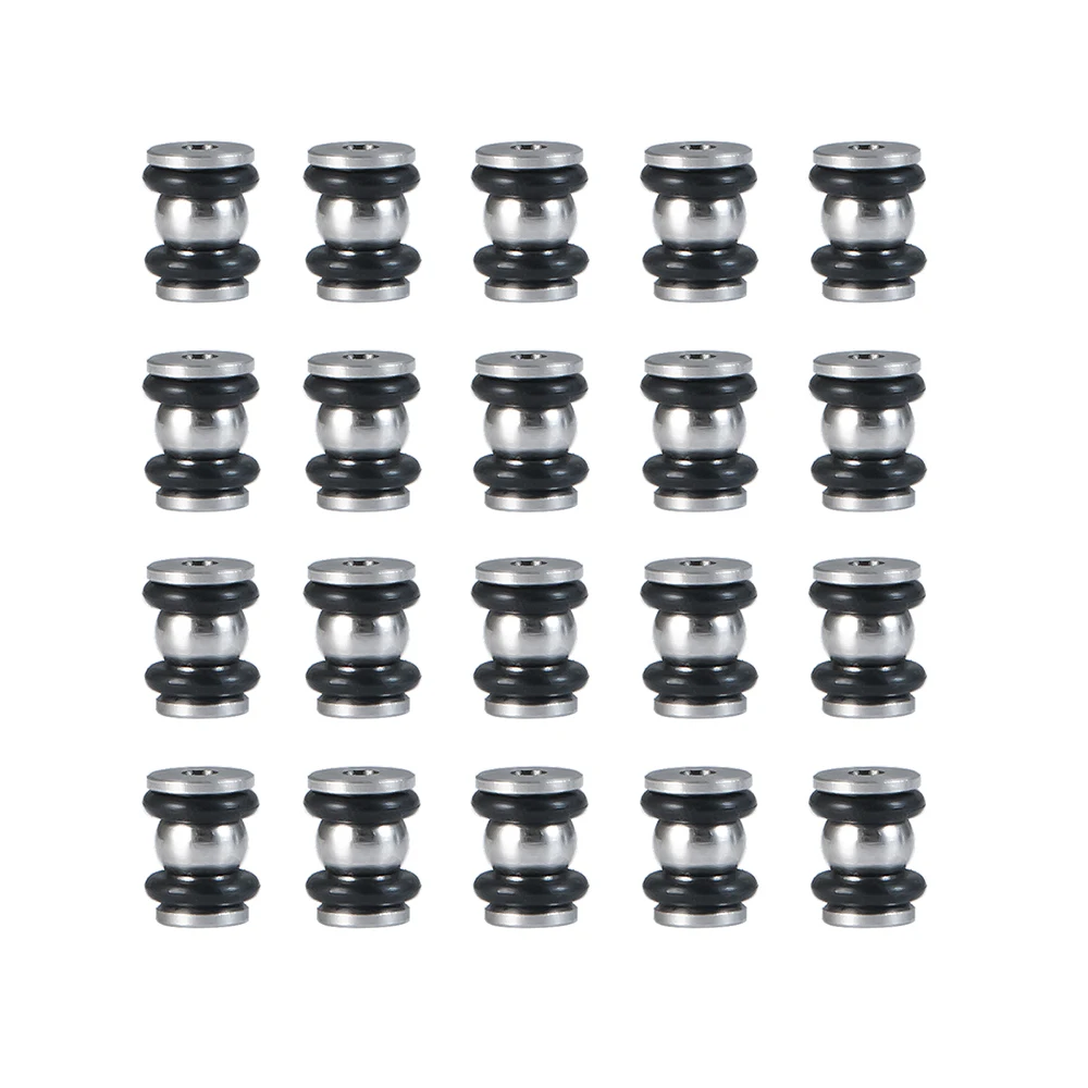 AXSPEED 20PCS Rod End Ball Head Holder Tie Rod Ends Ball Joints for 1/24 RC Crawler Car Axial SCX24 All Series Links Parts