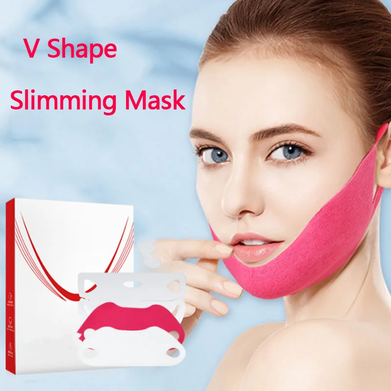 

2 Pcs Facial Lifting Firming Mask V Shape Slimming Bandage Chin Cheek Lift Up Anti Aging Face Mask Treatment Skin Care Tool