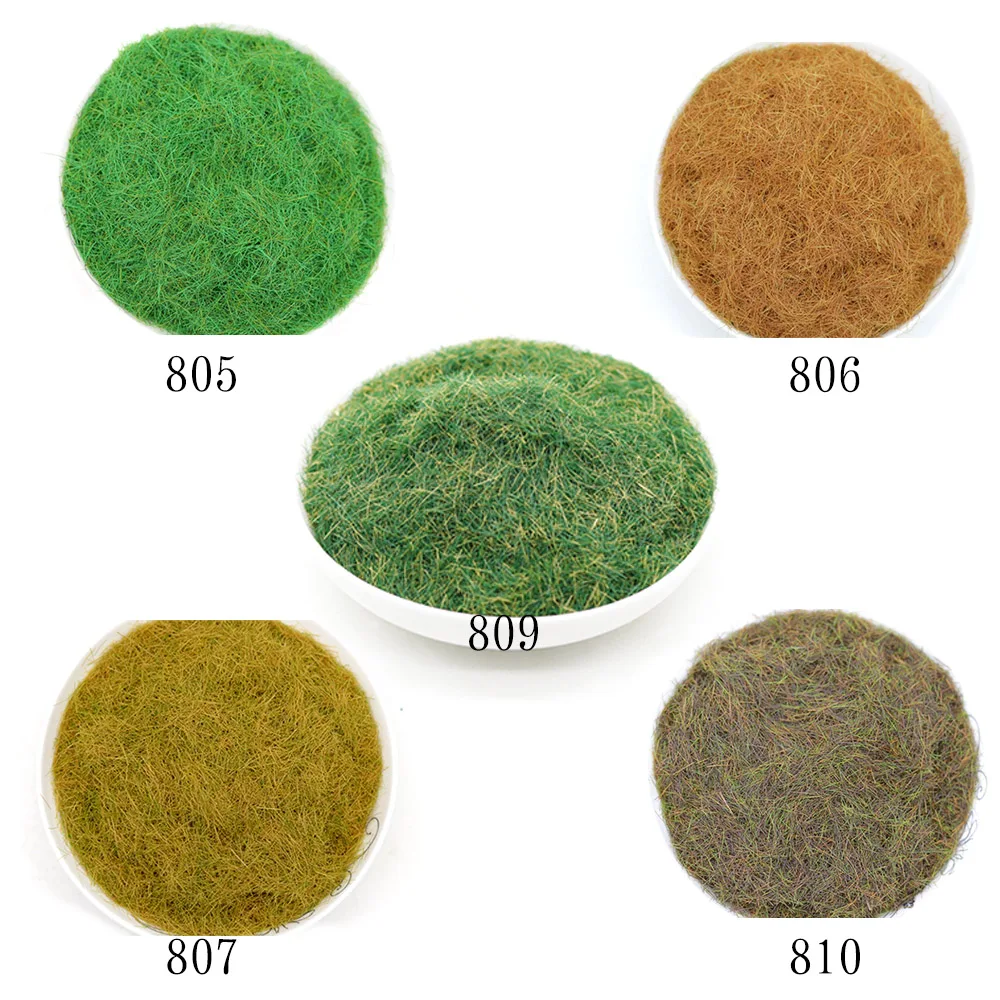 8MM Static Grass Flock Powder liście dla kolei sztuczny Mini teren trawnik Wargame krajobraz dekoracje akcesoria Diorama