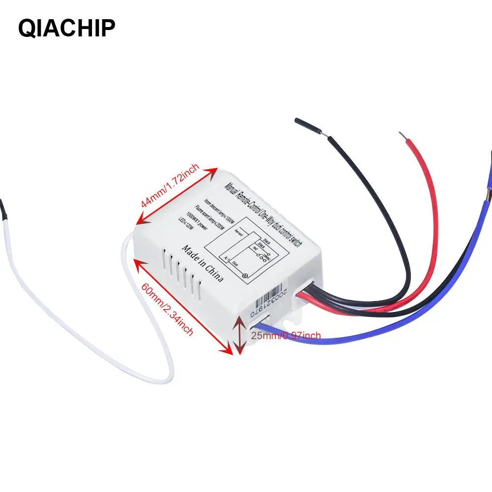 QIACHIP 1 sposób AC 220 V RF pilot zdalnego sterowania do żarówka cyfrowy bezprzewodowy pilot zdalnego sterowania przełącznik na/OFF wentylator