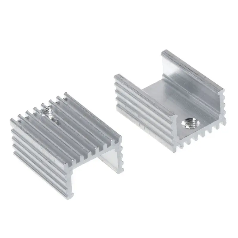 10 Set TO-220 Cooling Radiator Aluminum Heatsink Transistor Heat Sink Cooler Radiator Cooling Silicone Pads for PC Computer
