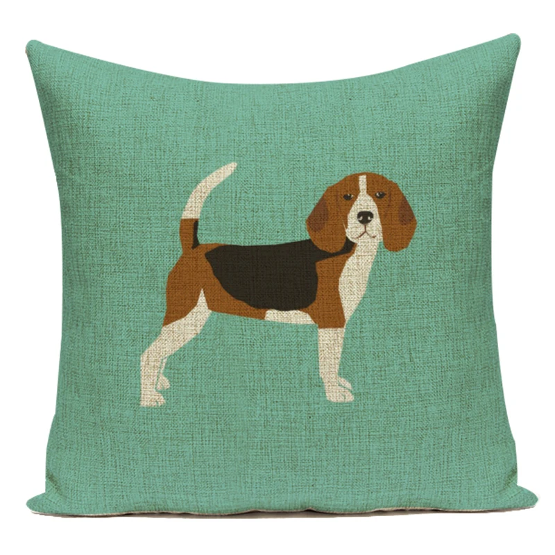 Cuscini decorativi animali cane Beagle poliestere divano casa cuscino federa per auto camera da letto Capa De Almofadas