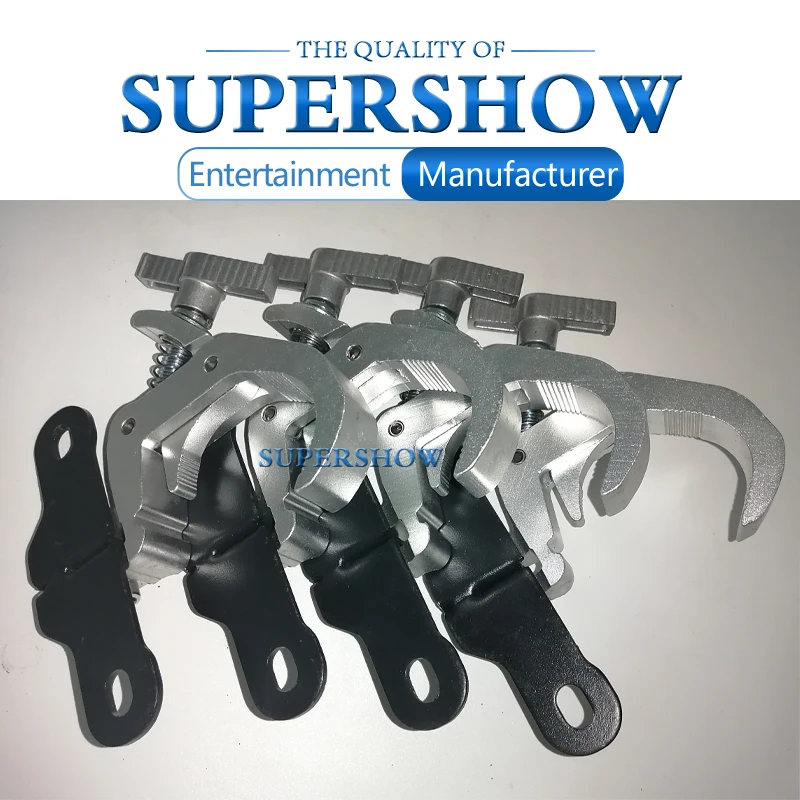 2ชิ้น/ล็อต Professional Stage Light พับตะขอ Stage Lighting Clamp อลูมิเนียมหล่อเหล็กพับ Beam Light Hook โหลด