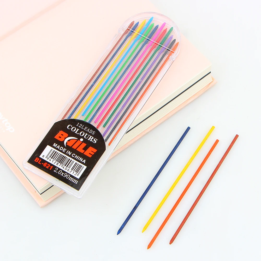 Pastel Lead 2.0mm automatic Pencil lead Automatic pencil refill Draw sketch office School Writing Supplies Stationery