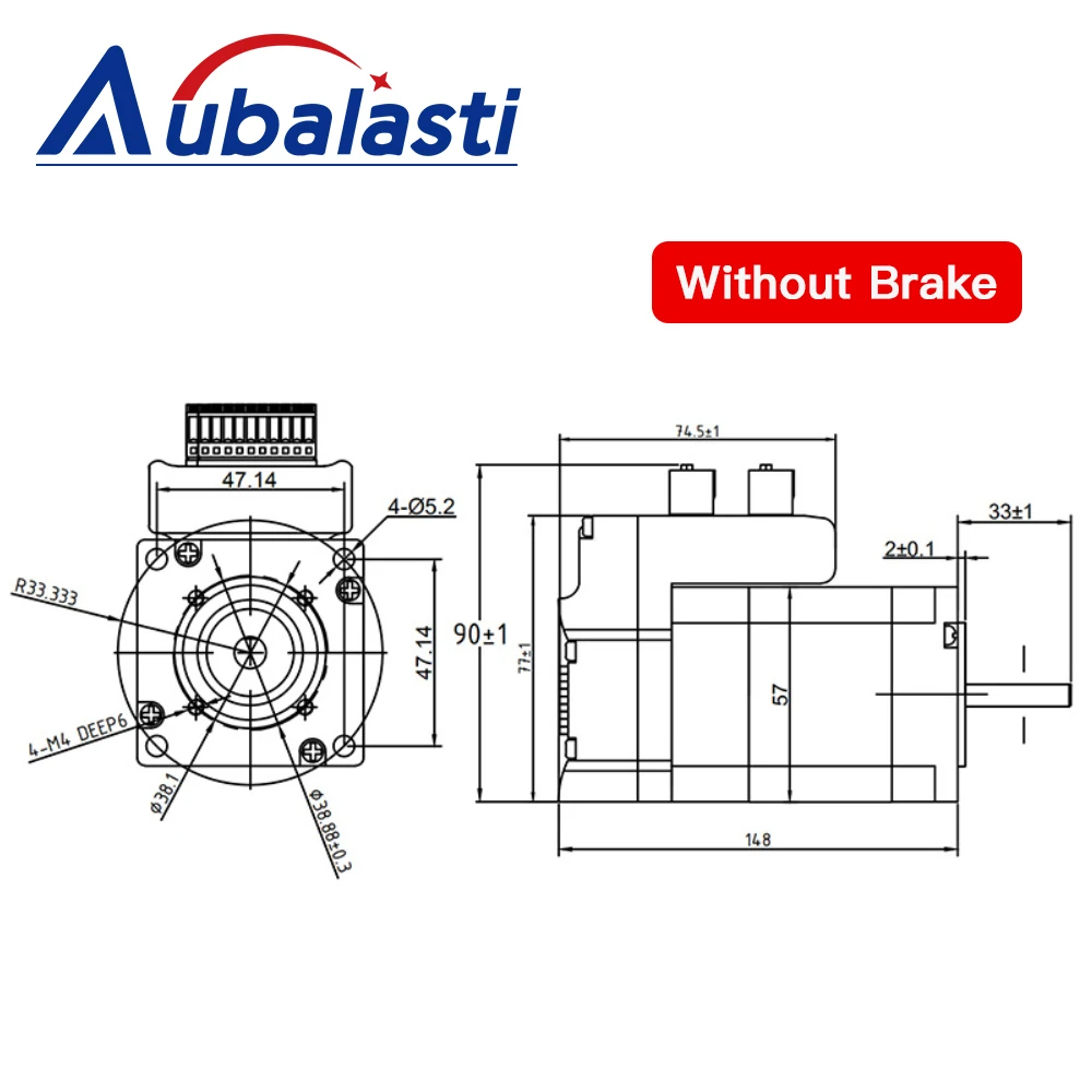 Aubalasti JMC Nema 23 180W 0.6N.m 3000rpm Integrated Servo Motor Driver 36VDC 7.5A iHSV57-30-18-36 for CNC Engraving Machine